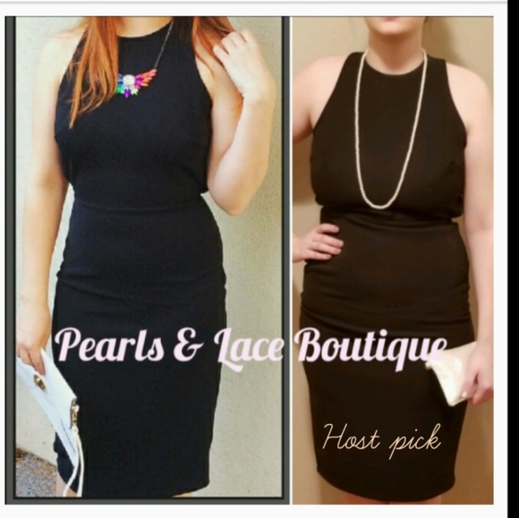 HOST PICK! 🎉 High neck Open Back Black Dress - Picture 2 of 6